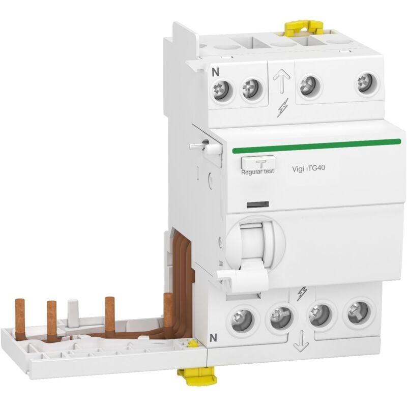 Schneider Electric - Acti9 iTG40 - module différentiel Vigi tête de groupe - 3P+N 40A 30mA type ac
