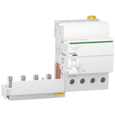 SCHNEIDER ELECTRIC Acti9, Vigi iC60, bloc différentiel 4P 40A 30mA type AC 230-240V 400-415V - A9Q11440