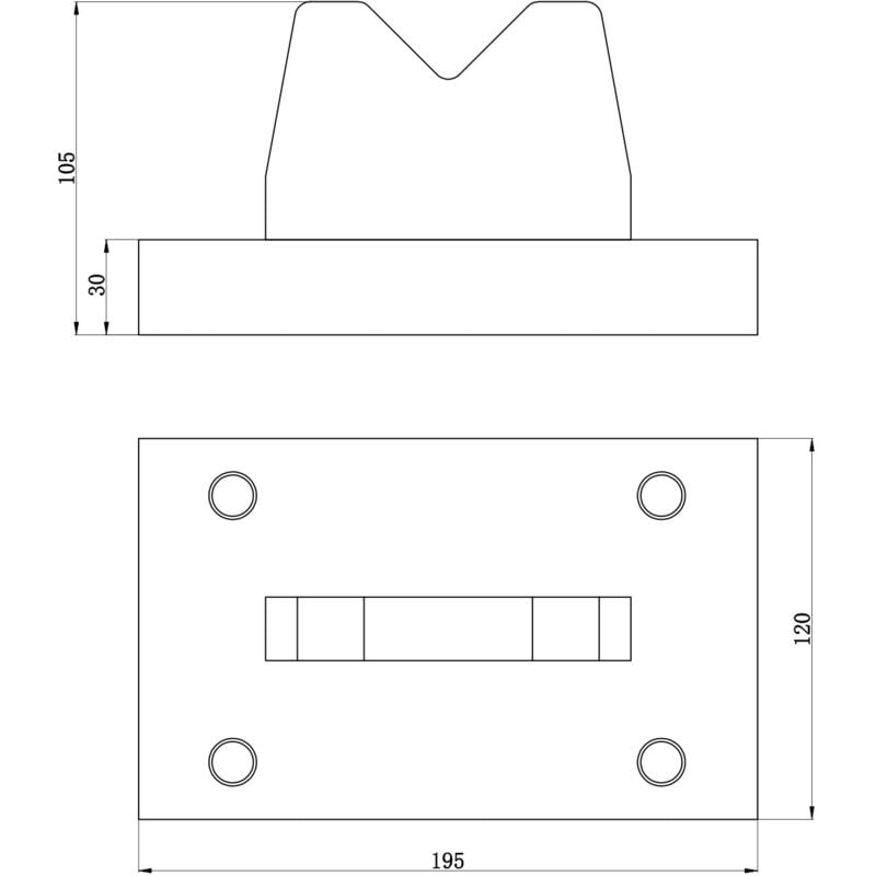 Mw Tools - Bloc en v presses d'atelier 20 t 195 x 120 x 105mm PBL20T