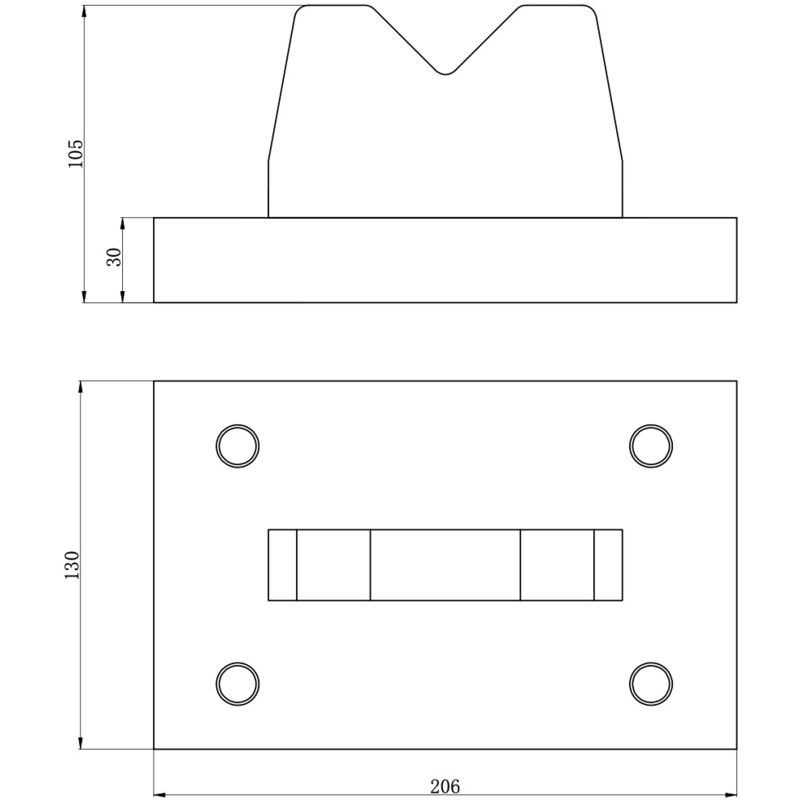 Mw Tools - Bloc en v presses d'atelier 30 t 206 x 130 x 105mm PBL30T