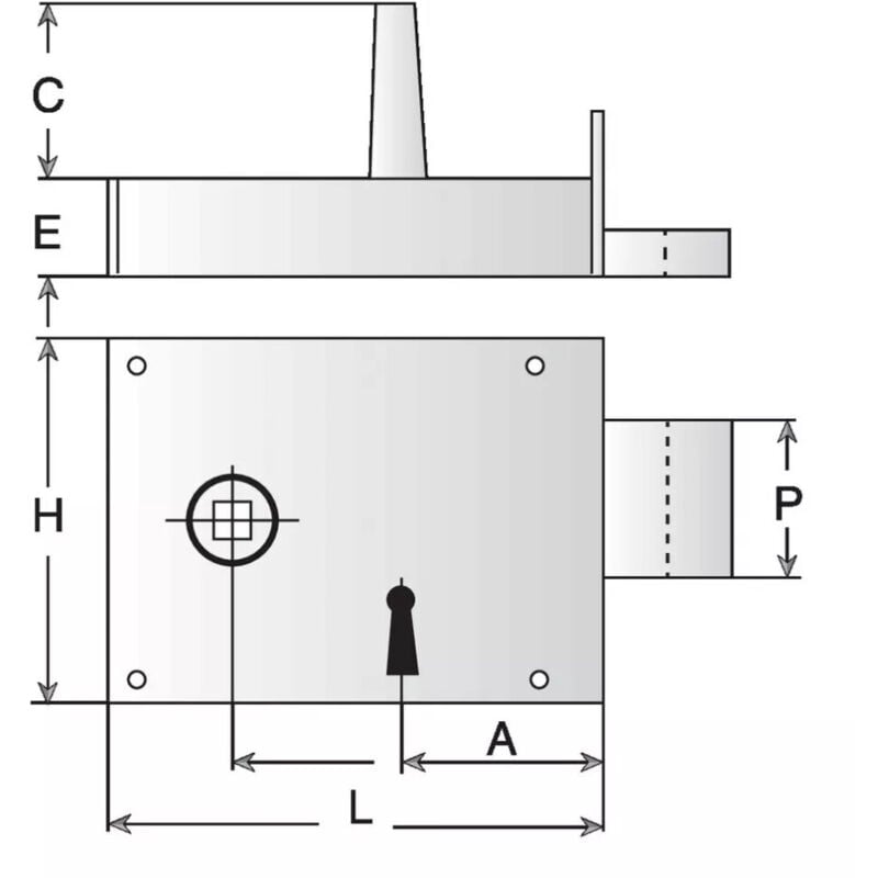 Module extérieur béquille sans condamnation pour antipanique EN3100 - noir - JPM