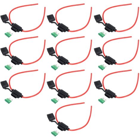 Bloc-fusible étanche 30A 12AWG avec fusibles - Lot de 10 - Installation facile et résistance à la fusion