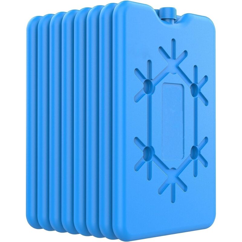 Bloc Glace pour glaciere - Lot de 8 pièces, Chaque de 200 millilitres-Pain de Glace pour Sac Isotherme - Un Accessoire de Refroidissement