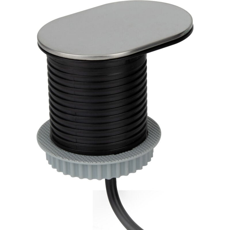 Bloc Gliss encastrable 16A + usb a+c Inox Otio