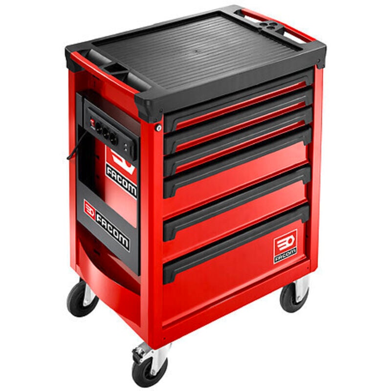 Support pour outils Facom pour 3 prises femelles schuko et 2 ports usb en Acier ( Prix pour 1 )