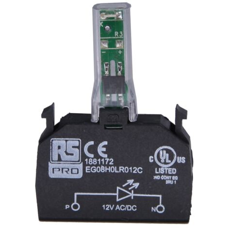Bloc lumineux RS PRO LED Rouge, 110 V c.a. ( Prix pour 1 )