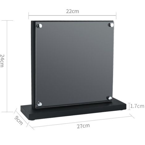Bloc magnétique à couteaux, porte-couteaux en bois naturel noir, porte-couteaux magnétique double face avec protection en acrylique transparent, grande capacité et sûr (sans couteaux)