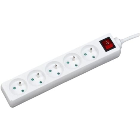 Bloc multipresa domestico - GAO - 5 prese - Con interruttore, cavo 1,4 m, protezione bambini