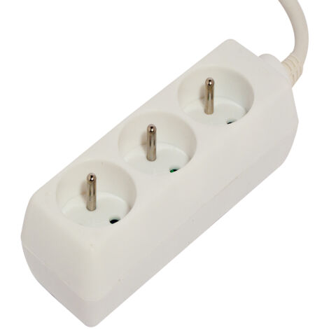 Bloc multiprise 3x16A - 5m - Blanc - Chacon