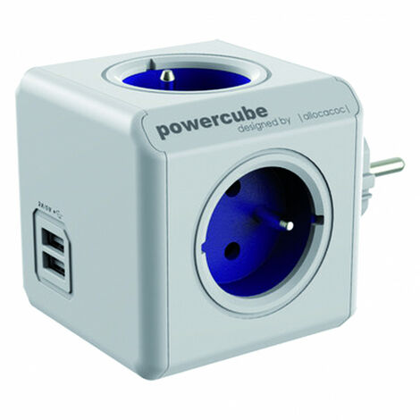 Bloc Multiprise 4 Prises + 2 USB Allocacoc