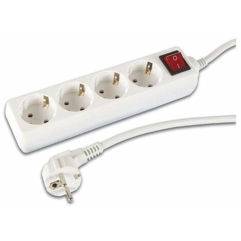 Bloc multiprise, 4 prises avec interrupteur