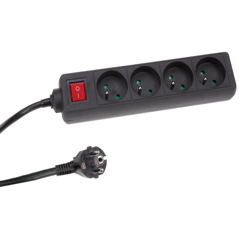 Bloc multiprise, 4 prises avec interrupteur velleman EB4BLNS