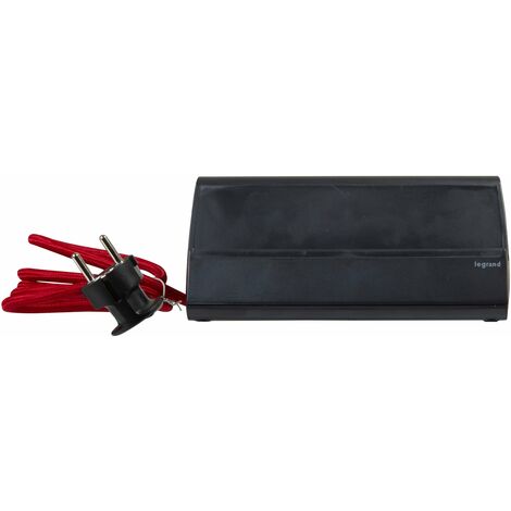Bloc multiprise 4x2P+T + 2xUSB - 2,4A - Support tablette - Noir - Souge - Legrand