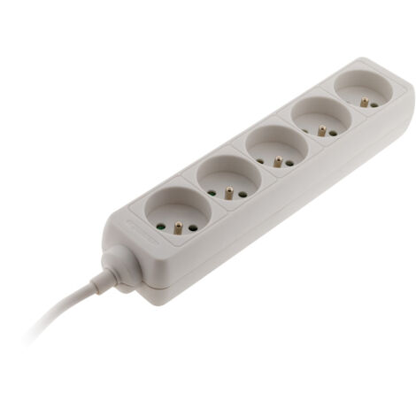 Bloc multiprise 5 prises 2P+T 16A Blanc - Zenitech