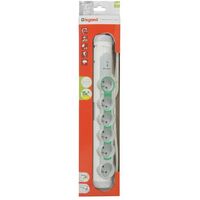 Bloc multiprise - 6x2P+T - 1.5m - Parafoudre - Maître esclave - Blanc - Legrand