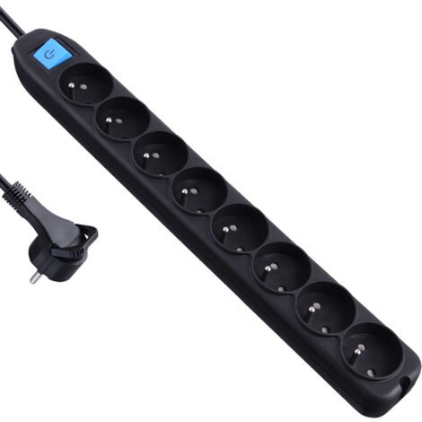 Bloc Multiprise 8 Prises avec interrupteur, Câble 1,5M
