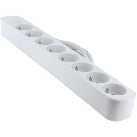 Bloc multiprise 8x16 A + interrupteur - 1,5m - Chacon