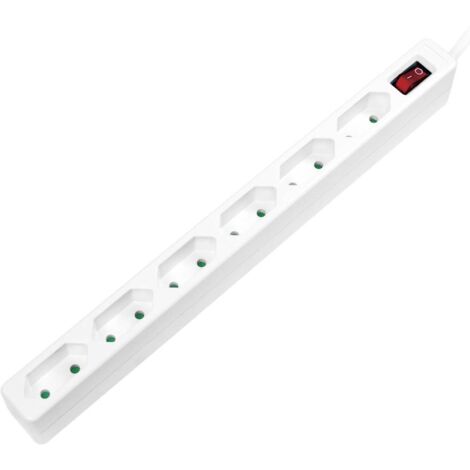Bloc multiprise avec interrupteur LogiLink LPS232 x6 blanc contact de protection 1 pc(s) C093411