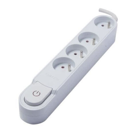 Bloc multiprise - CHACON - 4 prises 16A - Interrupteur - Blanc