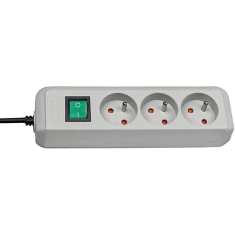 Bloc multiprise Eco-line socle 3 prises avec interrupteur