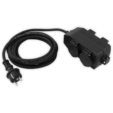 Bloc multiprise MCPOWER, 4 prises, IP44, extérieur, câble de 3 m