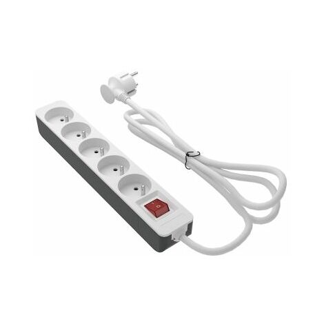 Bloc multiprise RS PRO 1.5m, 5 prises FR 2P+T, 250 V 16A, IP20 ( Prix pour 1 )