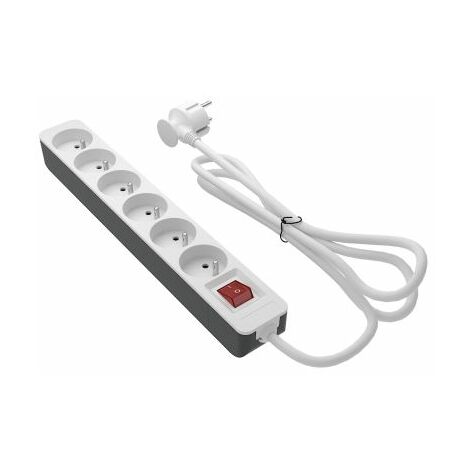 Bloc multiprise RS PRO 1.5m, 6 prises FR 2P+T, 250 V 16A, IP20 ( Prix pour 1 )