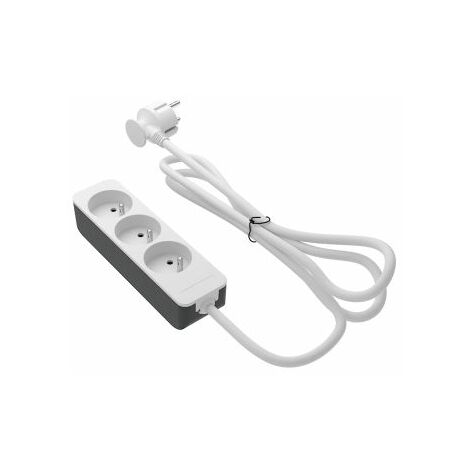 Bloc multiprise RS PRO 4m, 3 prises FR 2P+T, 250 V 16A, IP20 ( Prix pour 1 )