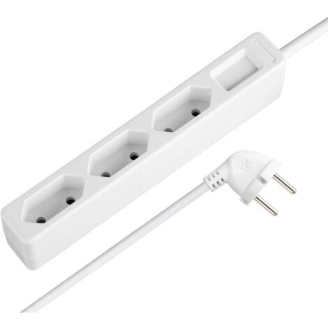 Bloc multiprise sans interrupteur Hama 137236 blanc fiche avec contour 1 pc(s)
