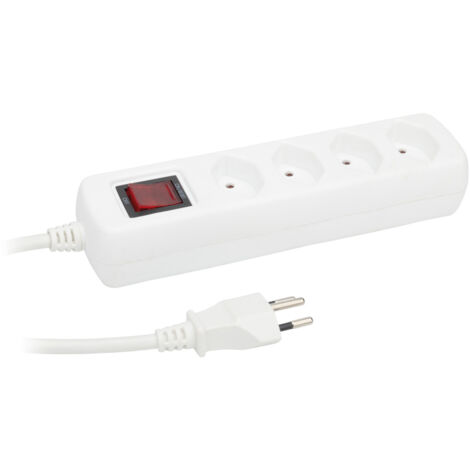 Bloc multiprise suisse 4xT13 1,5m - Blanc - Zenitech
