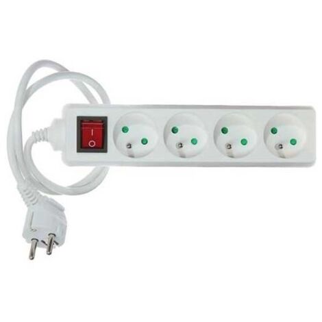 Bloc multiprises x 4 avec interrupteurs