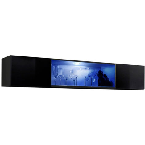 Bloc Mural Design LED "Fly I3" 160cm Noir