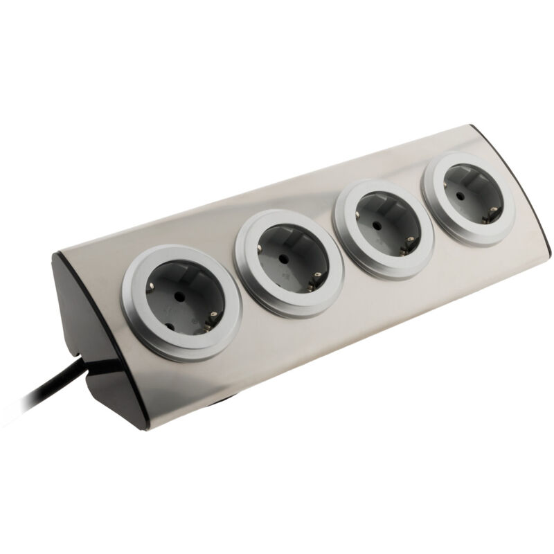 Multiprise de canapé angle Schuko 4x16A - Gris Zenitech