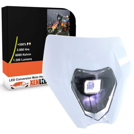 BLOC OPTIQUE LED MOTO Série CV01 - KTM / HUSQVARNA / UNIVERSEL - BLANC