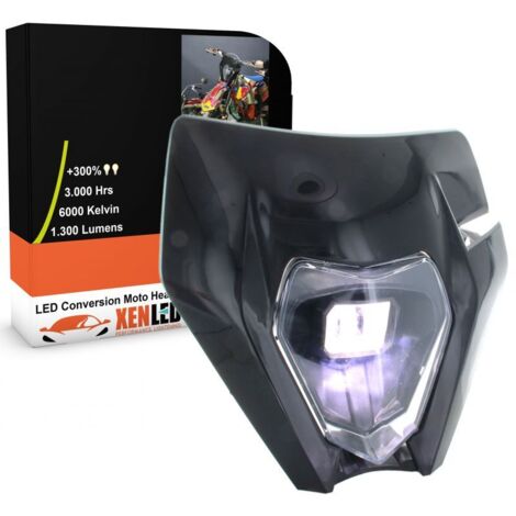 BLOC OPTIQUE LED MOTO Série CV01 - KTM / HUSQVARNA / UNIVERSEL - NOIR