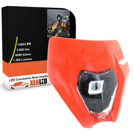 BLOC OPTIQUE LED MOTO Série CV01 - KTM / HUSQVARNA / UNIVERSEL - ORANGE
