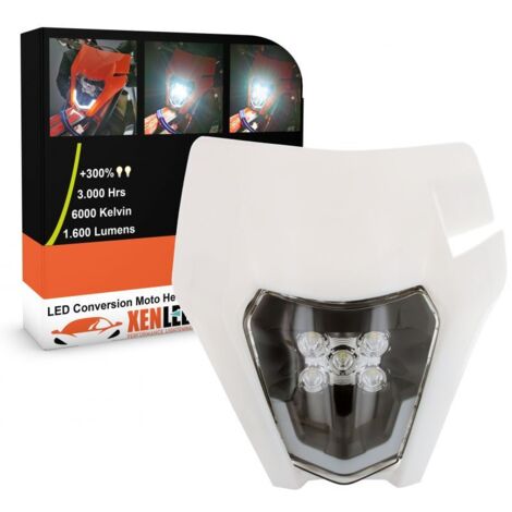 BLOC OPTIQUE LED MOTO Série CV02 Evolution 30W - KTM / HUSQVARNA / UNIVERSEL - BLANC