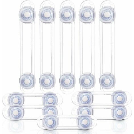 Bloc placard Bebe - Sécurité Enfant - Bloque Porte Placard Fenêtre - Protection Sécurite Domestique (10 Pièces),Starlight