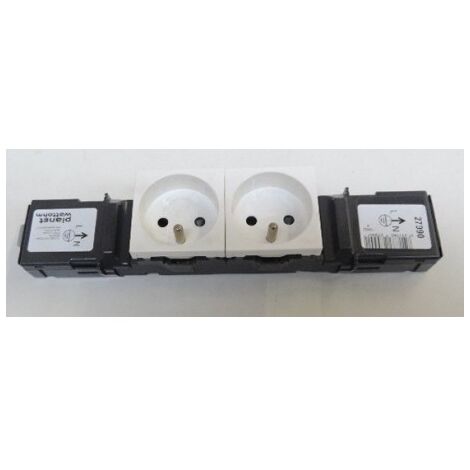 BLOC P.LOGIX 2X2P+T WAGO BLANC PLANET WATTOHM 27990