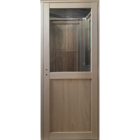 Bloc Porte Atelier Placage Chene H204 X L83 Cm Côte Tableau P.droit Gd Menuiseries