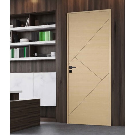 LYNPORTE Bloc Porte bois isoplane ANTLIA 2 730 gauche en placage frêne blanc européen