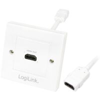 Bloc prise murale encastrable - HDMI Hi-speed - blanc - Contact or LogiLink