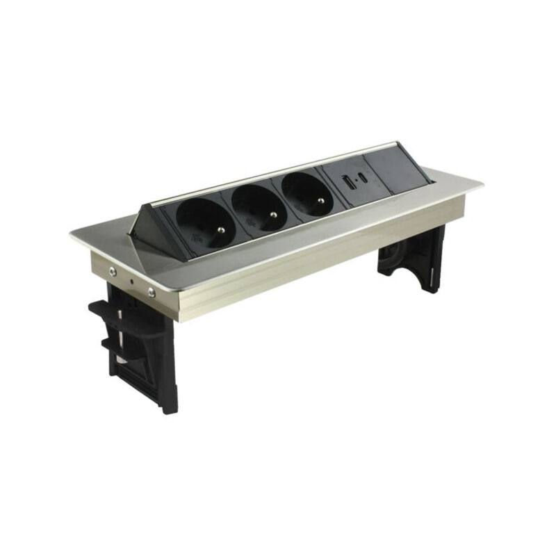 ARLUX LIGHTING Bloc prises pivotant 3 Prises + ports 1 USB - 1 USB C