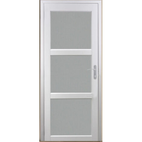 Bloc Puerta Kenya Blanco Vidrio H204 x L83 cm Marco Cuadro P. izquierdo GD MENUISERIES