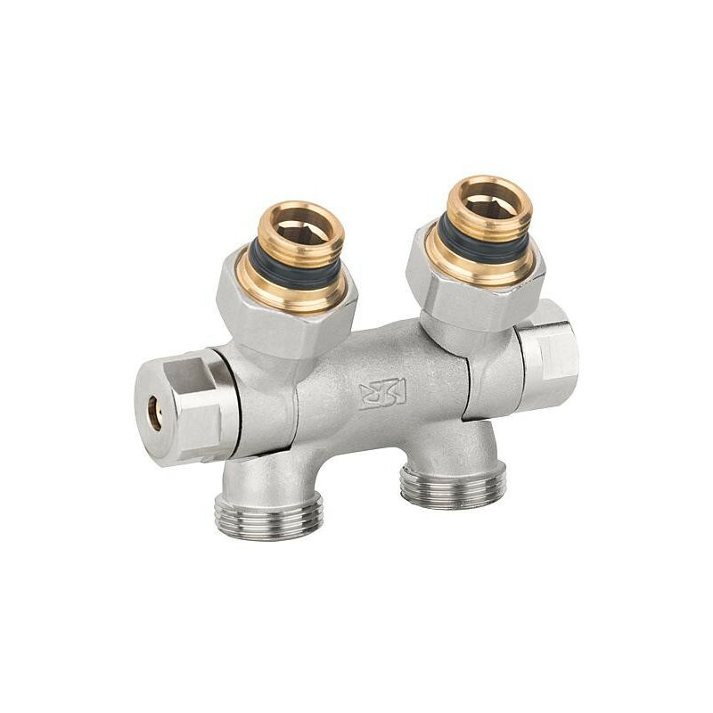 Bloc robinet d'arret Flex DN15(1/2') x DN20(3/4') eurocone pour service mono/double tubes