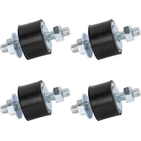Bloc Silent Echappement Male Caoutchouc Goujons Amortisseur M8 40x30 mm 4 Pack Anti Vibration Isolateur Monte D’Isolation de Vibration pour Mini Split Pompes à Chaleur, Compresseurs d’air