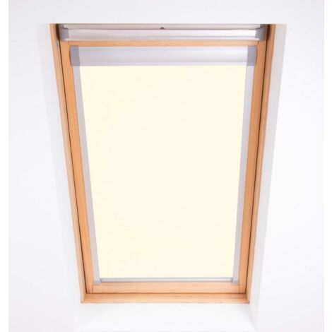 Bloc Skylight Blind for Roof Window per finestre da Tetto Fakro Blockout, Alluminio, Acrilico, Tessuto, Crema, 7(78/140)