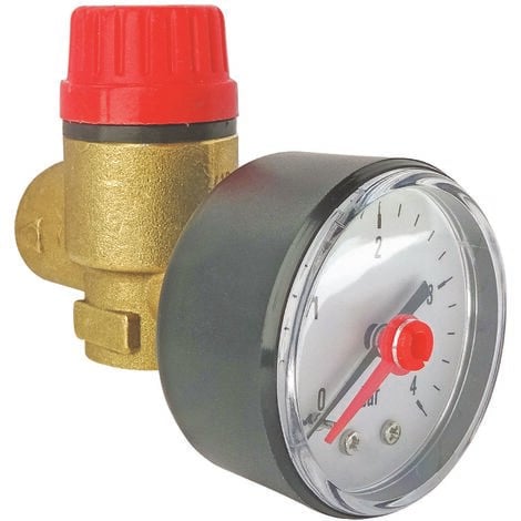 SOMATHERM Bloc soupape mano pour installation de chauffage en circuit fermé DIY