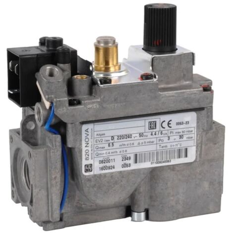 Bloc vanne gaz Nova 820 – Électrovanne pour chaudières – Tension 230V – Filetage 1/2'' – Installation rapide sur appareils de cuisson – SIT