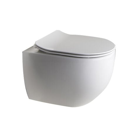 Bloc Wc Mini Suspendu Avec Abattant Ciotola White Mat - CRISTINA ONDYNA WCI329124